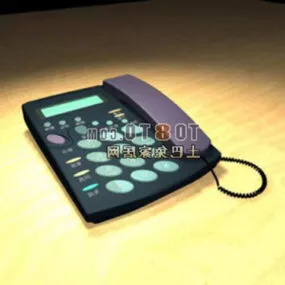 Office Phone Black Color 3d model