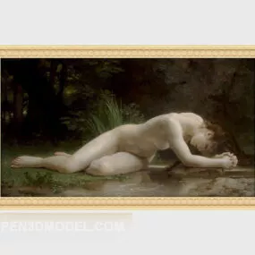 Oil Painting Decoration Wall Mount 3d model