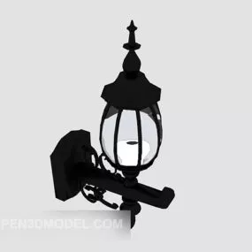 Old European Wall Lamp 3d model