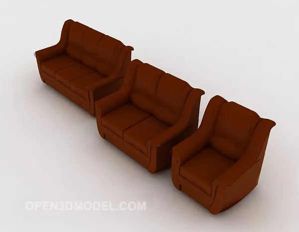 Orange Home Sofa 3d model Orange Home Sofa 3d model