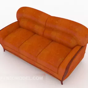 Orange Multiplayer Sofa 3d model