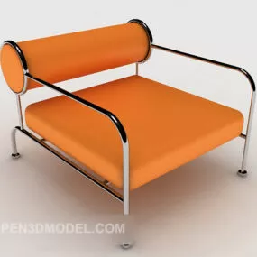 Orange Modern Lounge Chair Decoration 3d model