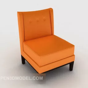 Orange Single Sofa 3d model