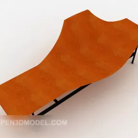 Orange Table Wooden 3d model