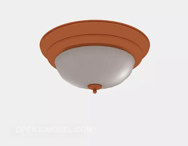 Old Ceiling Lamp Orange Color 3d model Old Ceiling Lamp Orange Color 3d model