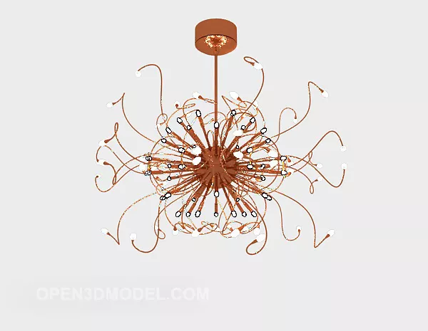 Orange Craft Ceiling Chandelier 3d model Orange Craft Ceiling Chandelier 3d model