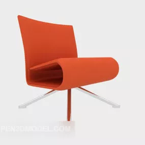 Orange Minimalist Lounge Chair 3d model