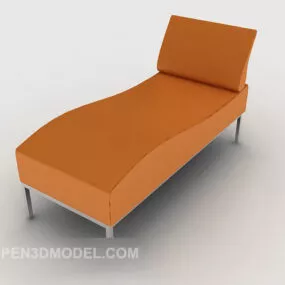 Orange Minimalist Sofa Chair Design 3d model