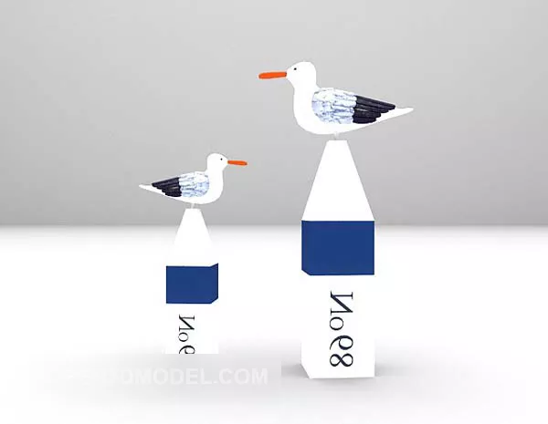 Flock Swallow Bird 3d model