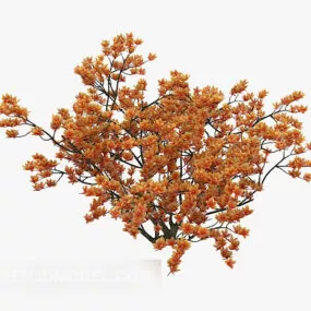 Outdoor Bouquet Tree Yellow Leaf 3d model