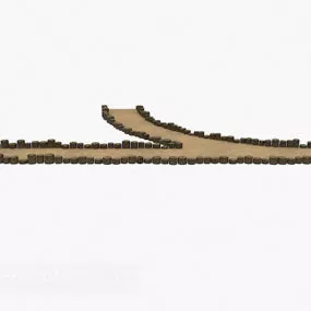 Outdoor Stone Trail Landscape 3d model