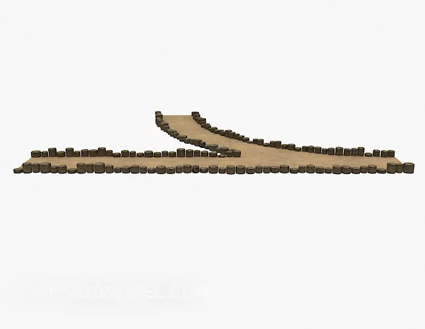 Fractal Terrain Landscape 3d model