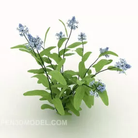 Outdoor Wildflower Tree 3d model