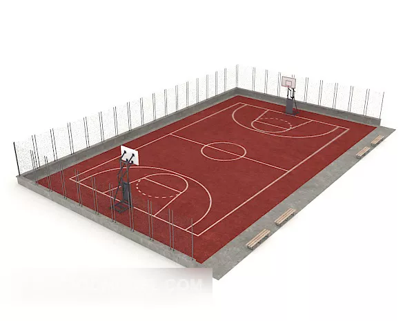 Outdoor Basketball Court V1 3d model Outdoor Basketball Court V1 3d model