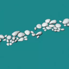 Outdoor Pebble Stone 3d model