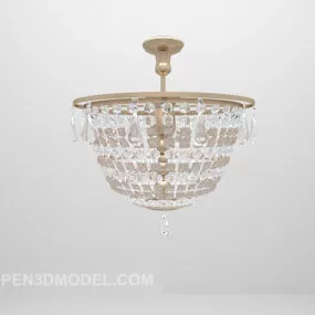 Luxury Oval Glass Chandelier 3d model