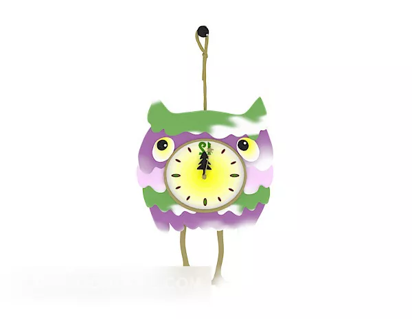 Owl Alarm Clock 3d model Owl Alarm Clock 3d model