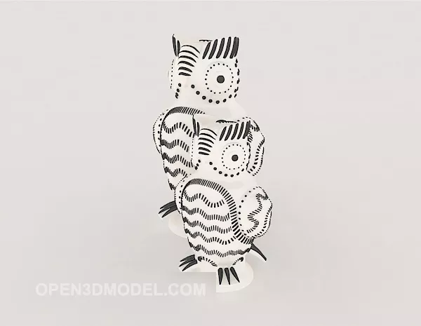 Lowpoly Owl Bird Animal 3d model