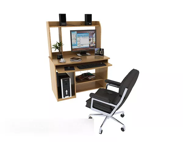 General Pc Computer Case Grey Color 3d model