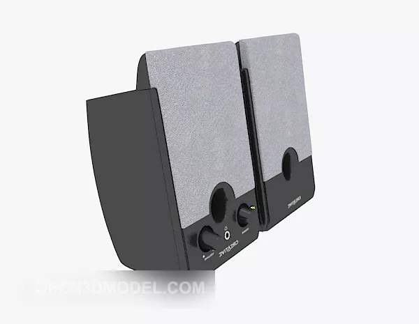 Paired Twin Speaker 3d model Paired Twin Speaker 3d model