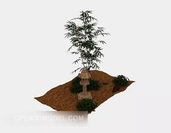 Small Flower Bushes 3d model