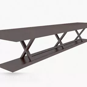 Park Log Bench 3d model