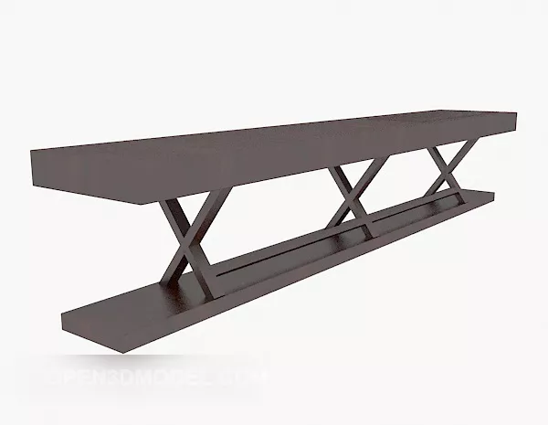 Park Log Bench 3d model Park Log Bench 3d model