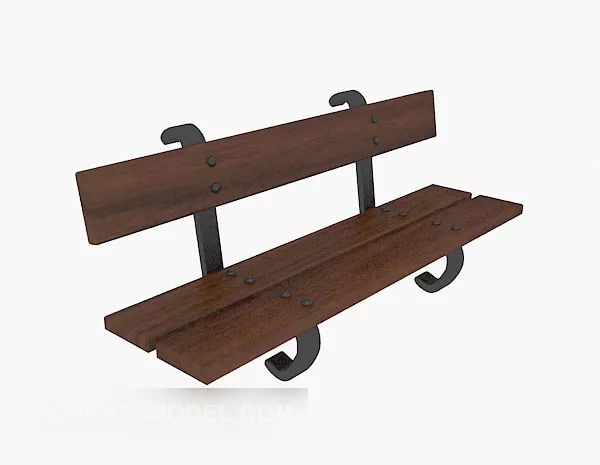 Double Bench For Restaurant 3d model