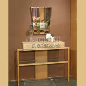 Dressing Table Furniture Wooden Interior 3d model