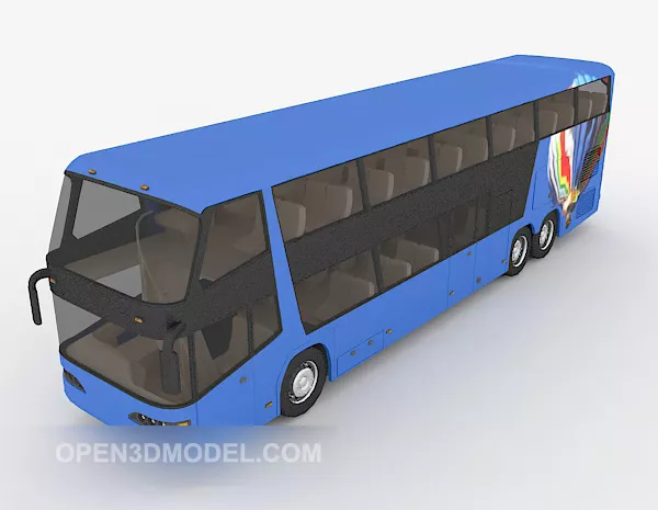 Hover Bus Futuristic Vehicle 3d model