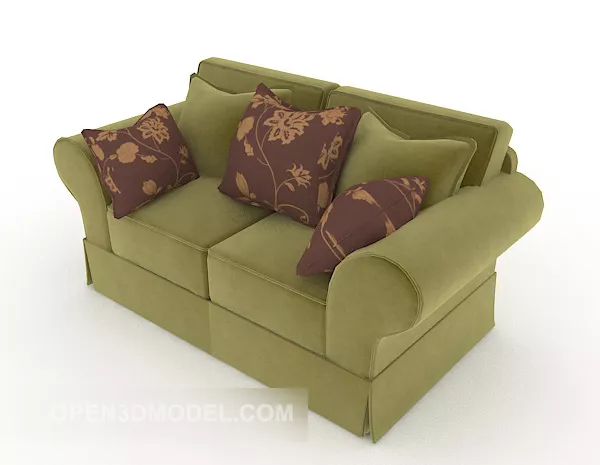 Pastoral Green Sofa 3d model Pastoral Green Sofa 3d model