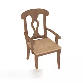 Pastoral Minimalist Style Dining Chair 3d model