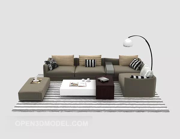 Pastoral Style Modern Furniture Sofa 3d model Pastoral Style Modern Furniture Sofa 3d model