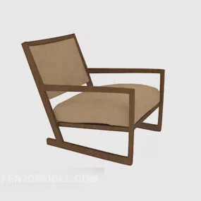 Pastoral Style Cushion Chair Furniture 3d model