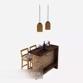 Pastoral Style Home Bar 3d model