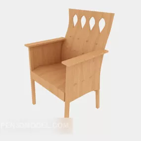 Pastoral Style Log Home Chair 3d model