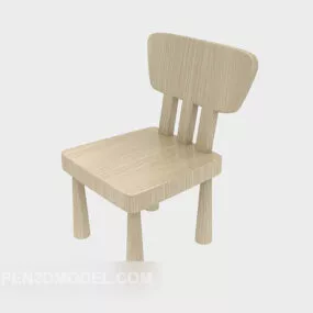 Pastoral-style Log Lounge Chair 3d model