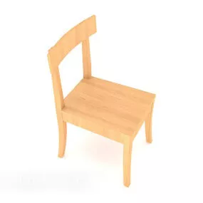 Pastoral Style Minimalist Dining Chair 3d model