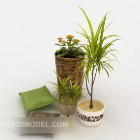 Pastoral Potted Plant Decoration 3d model