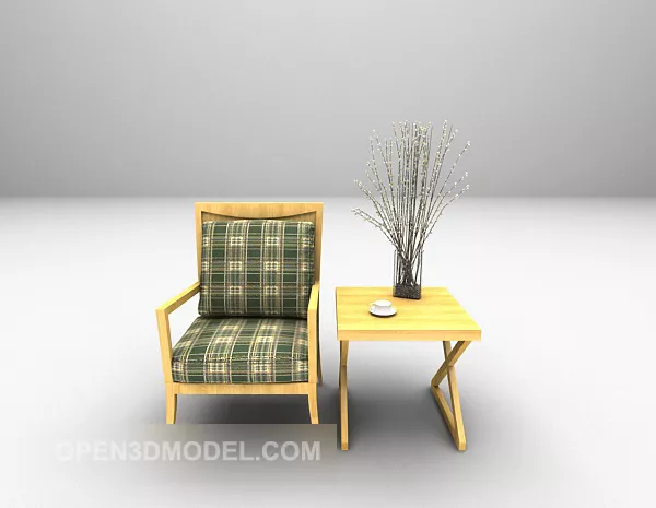 Pastoral Style Single Sofa Furniture 3d model Pastoral Style Single Sofa Furniture 3d model
