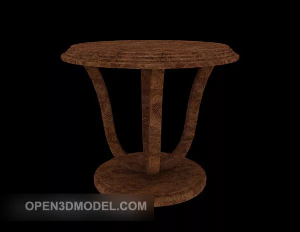 Pastoral Style Solid Wood Side Table 3d model Pastoral Style Solid Wood Side Table 3d model