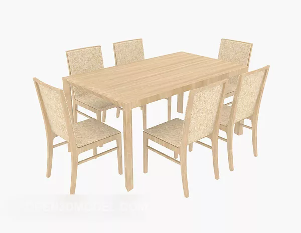 Pastoral Wind Table Chair Set 3d model Pastoral Wind Table Chair Set 3d model