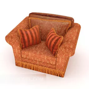Patterned European Single Sofa 3d model