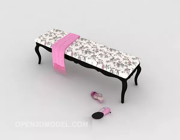 Patterned Home Sofa Stool 3d model Patterned Home Sofa Stool 3d model