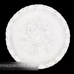 Patterned Plaster Lamp Plate 3d model