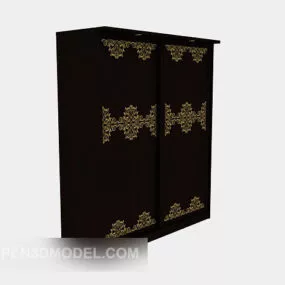 Patterned Push-pull Wardrobe 3d model
