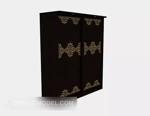 Patterned Push-pull Wardrobe 3d model Patterned Push-pull Wardrobe 3d model