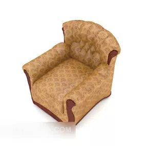 Patterned Single Sofa 3d model