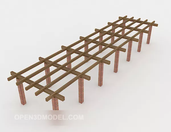 Pavilion Corridor Frame Architecture 3d model Pavilion Corridor Frame Architecture 3d model