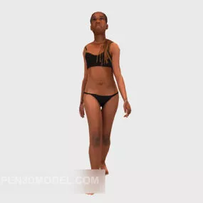 Character Bikini Beach Girl 3d model